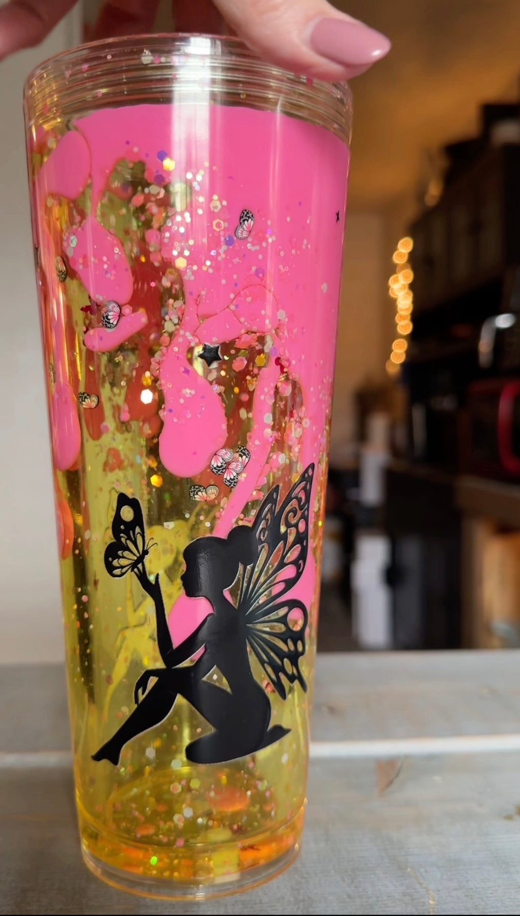 Pink / Yellow Fairy (glowing glitter)