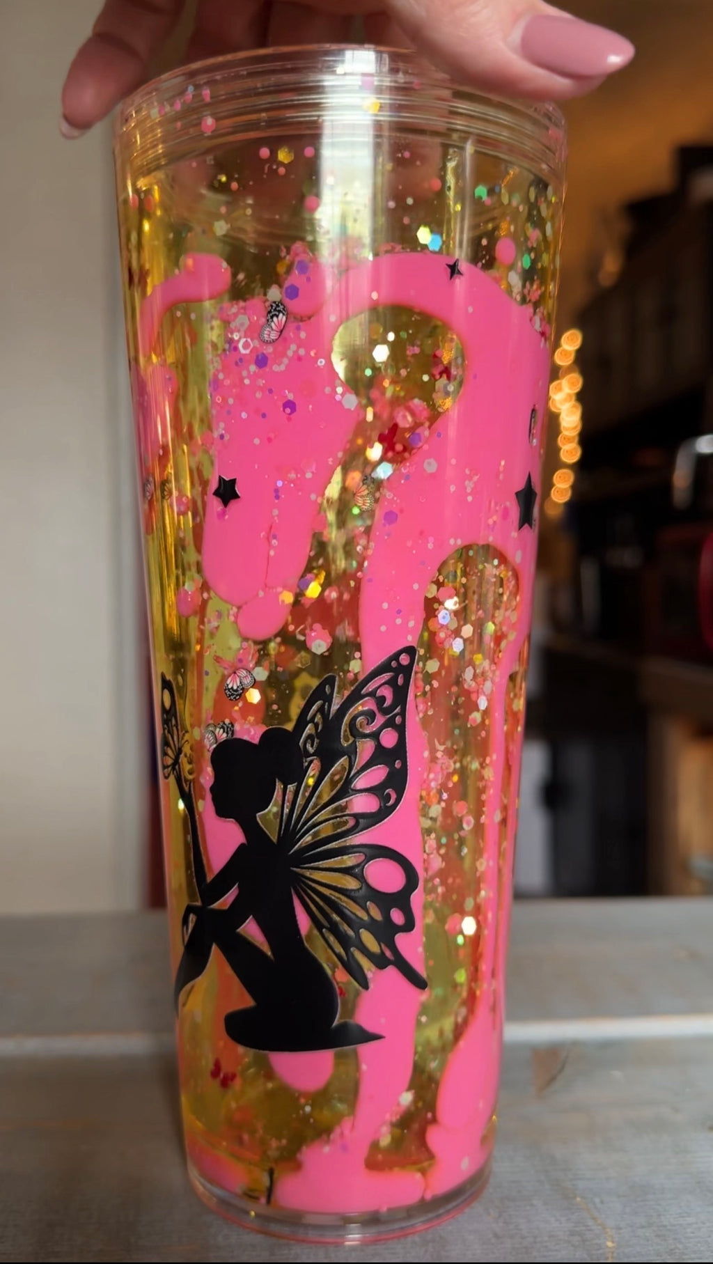 Pink / Yellow Fairy (glowing glitter)